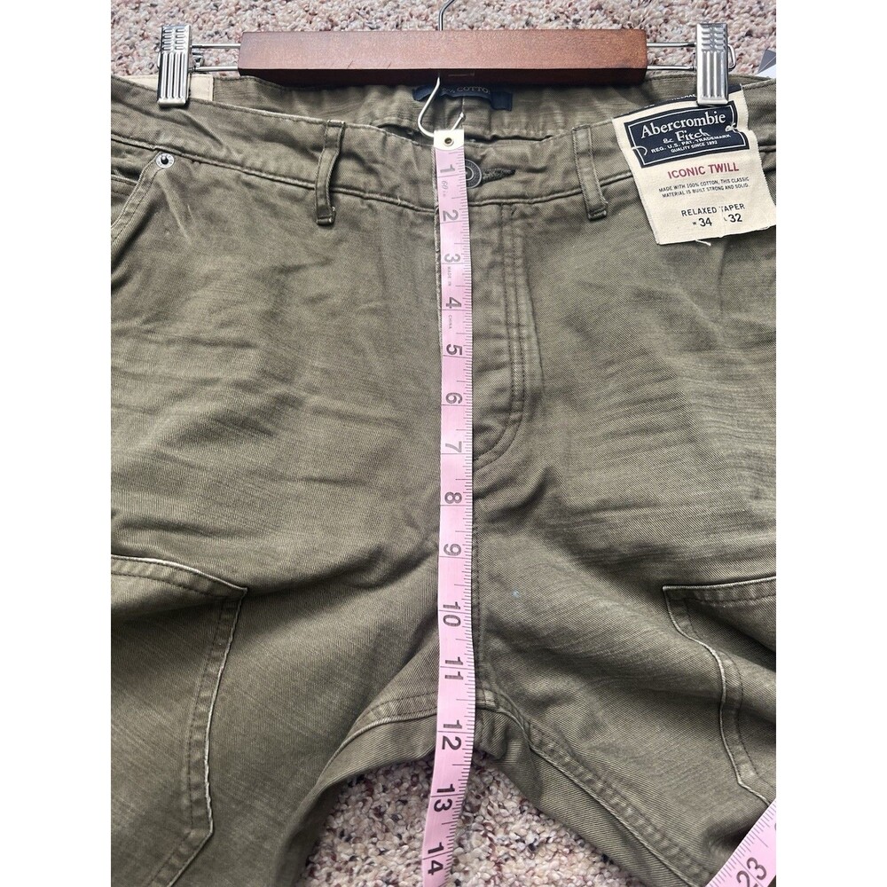 NWT Abercrombie & fitch iconic twill 100%cotton RELAXED taper size 34 - Picture 6 of 9